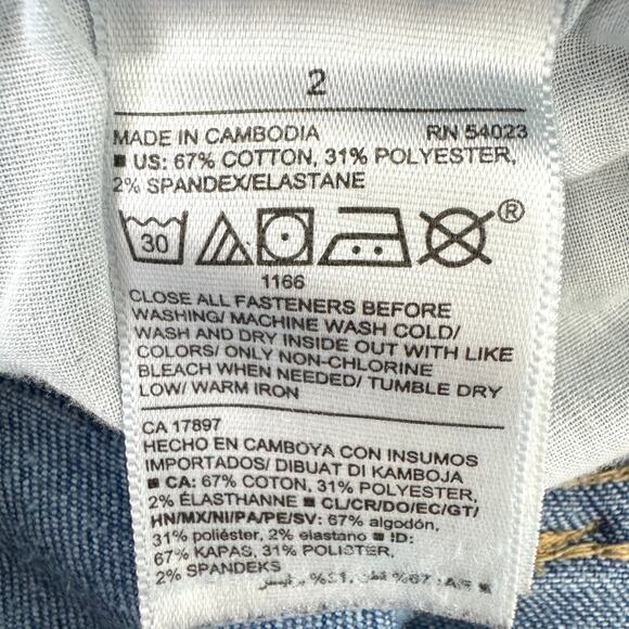 Old Navy Womens Kicker Boot Cut Jean Size 2 Denim Stretch Light Maple Blue - Picture 5 of 6